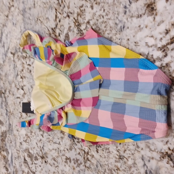 Gianni Bini Designer x Jess Southern Garden Plaid Chain Belt 1 PC Swimsuit SZ XS - Picture 11 of 15